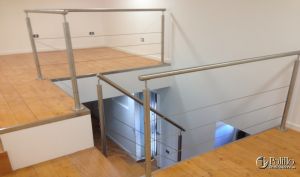 Ringhiera in acciaio inox con fune 